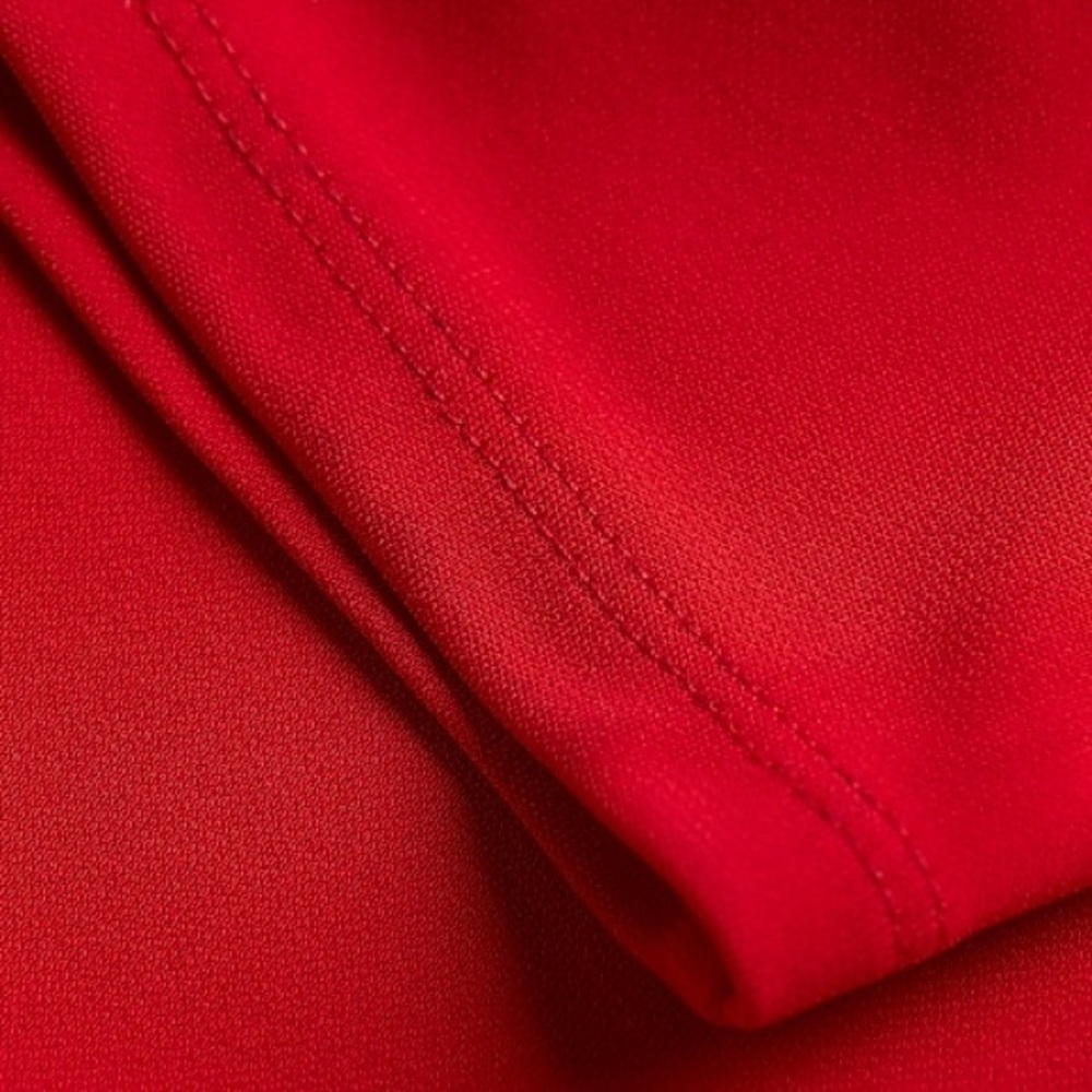 Smooth Matte Jersey Low Back Red Jumpsuit - Picture 7 of 9